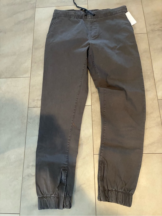 Other - Men's Gray Elastic-Cuff Casual Pants
